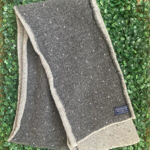 Faribault Wool Loop Scarf Unisex 100% Wool Made in USA Gray Solid Two Tones